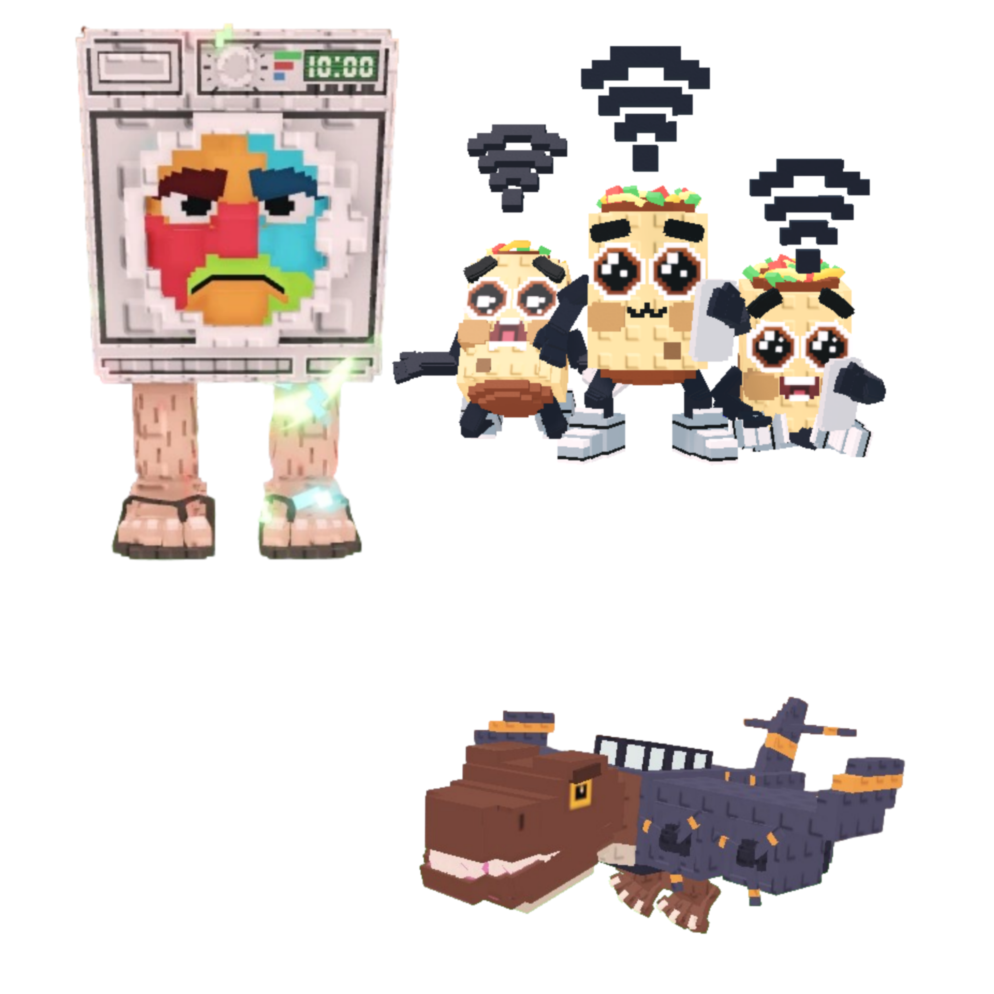 [BUNDLE] - 😽 1x Lavadorito Spinito 😽 1x Los Nooo My Hotspotsitos 😽 1x Nuclearo Dinossauro