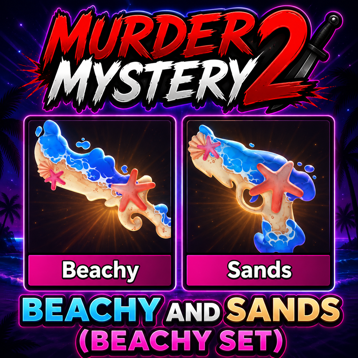 BEACHY + SANDS | BEACH SET | MURDER MYSTERY 2 | INSTANT DELIVERY