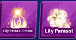 Lily Parasol Set (Sword + Emote) - Blade Ball - Response Time Under 1 Minute
