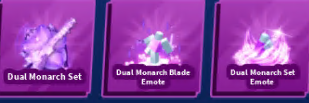 Dual Monarch Set FULL ( Sword + Emote + Explosion ) ( Limited ) - Blade Ball Fast Delivery