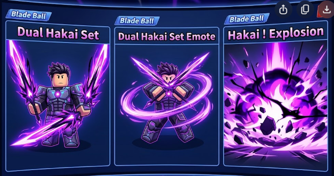 Dual Hakai Set Pack ( Sword + Emote  + Explosion ) ( Limited ) - Blade Ball Fast Delivery