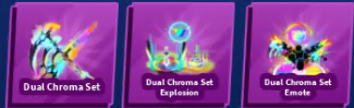 Dual Chroma Set Full Pack ( Sword + Emote + Explosion ) ( Limited ) - Blade Ball Fast Delivery