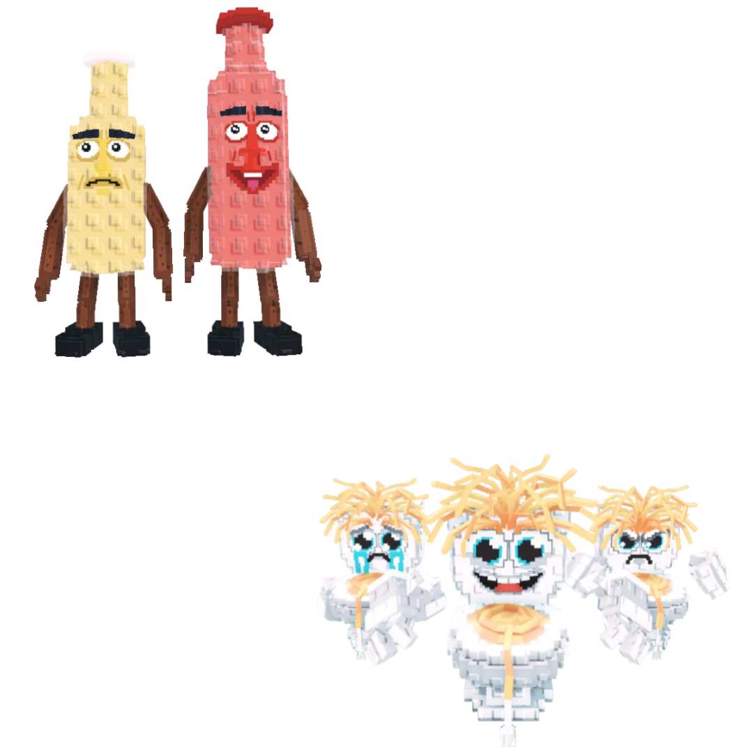 [BUNDLE] - 🐵 1x Ketchuru And Musturu 🐵 1x Los Spaghettis