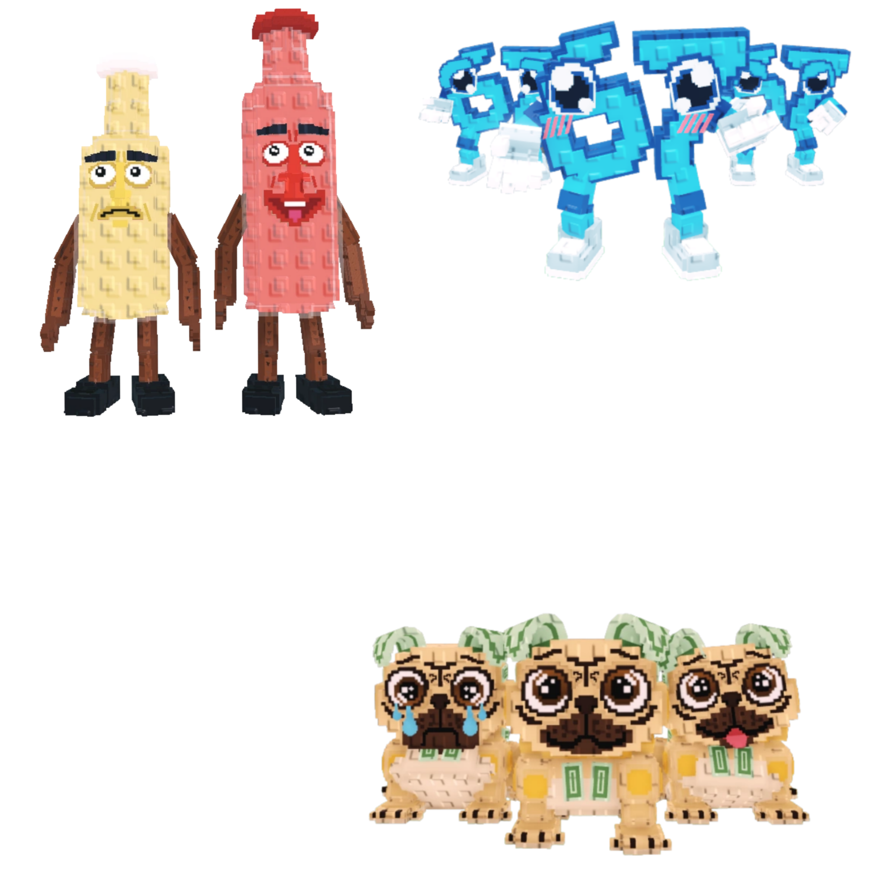 [BUNDLE] - 🐑 1x Ketchuru And Musturu 🐑 1x Los 67 (Six Seven) 🐑 1x Los Puggies