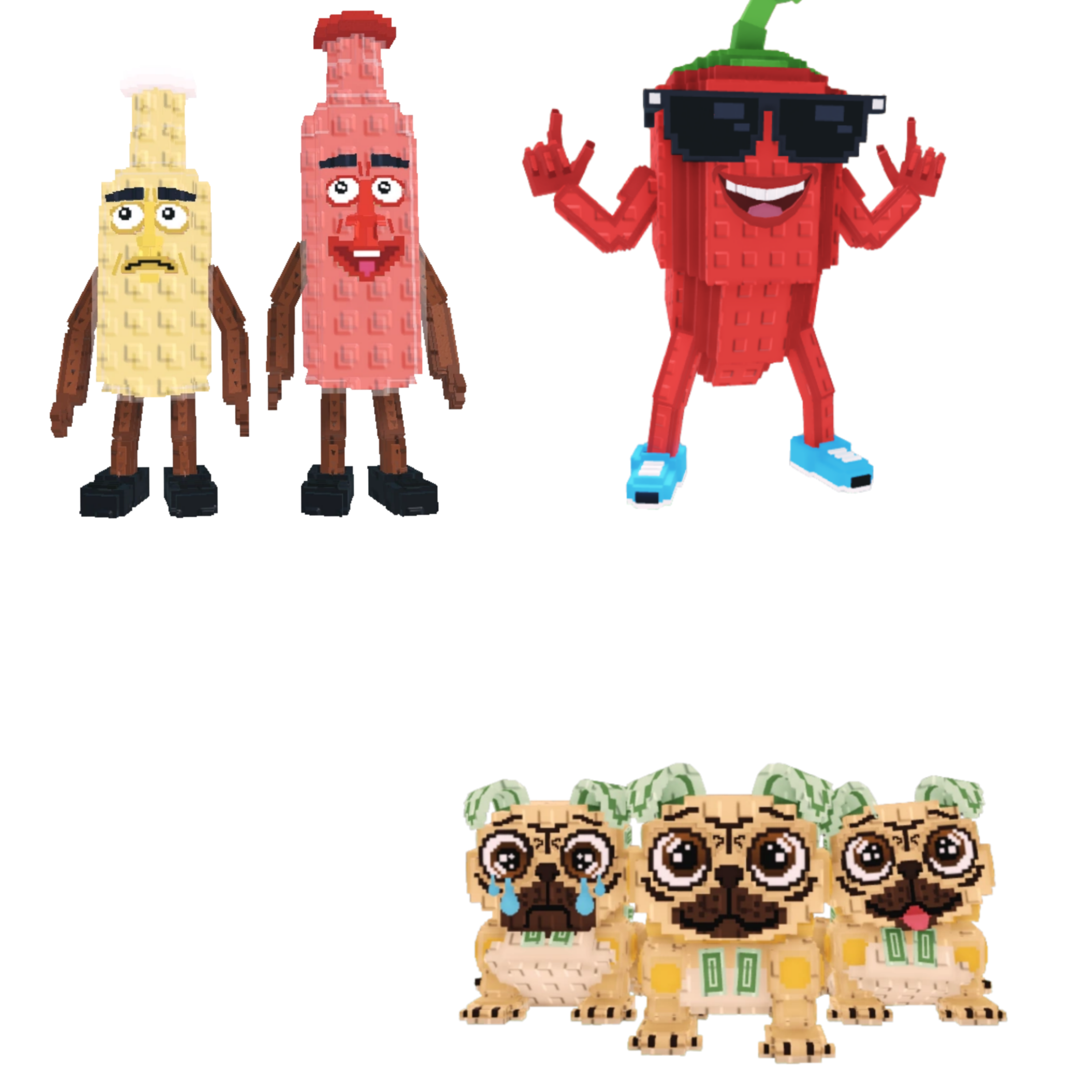[BUNDLE] - 🐀 1x Ketchuru And Musturu 🐀 1x Chillin Chil 🐀 1x Los Puggies