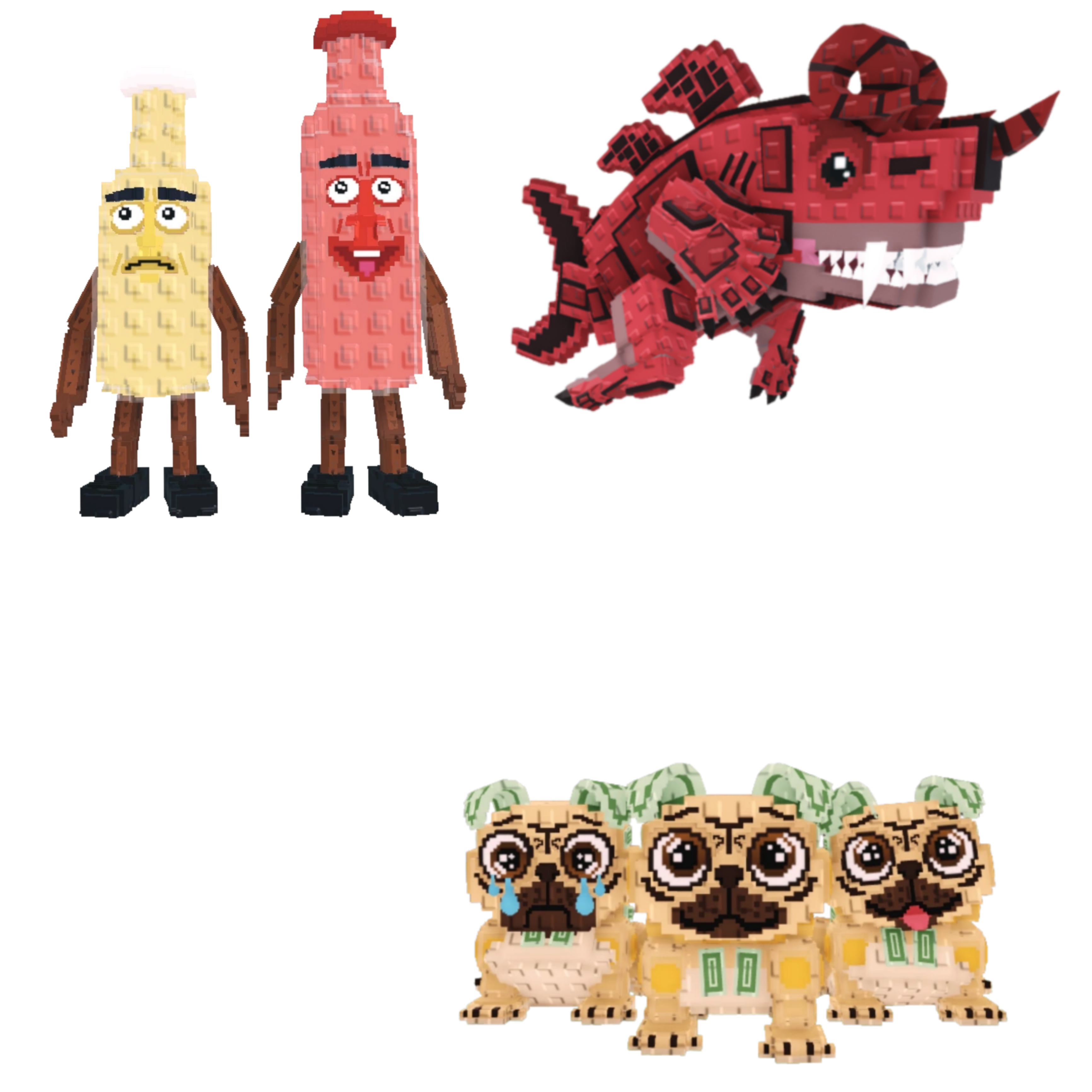 [BUNDLE] - 🦔 1x Ketchuru And Musturu 🦔 1x Eviledon 🦔 1x Los Puggies
