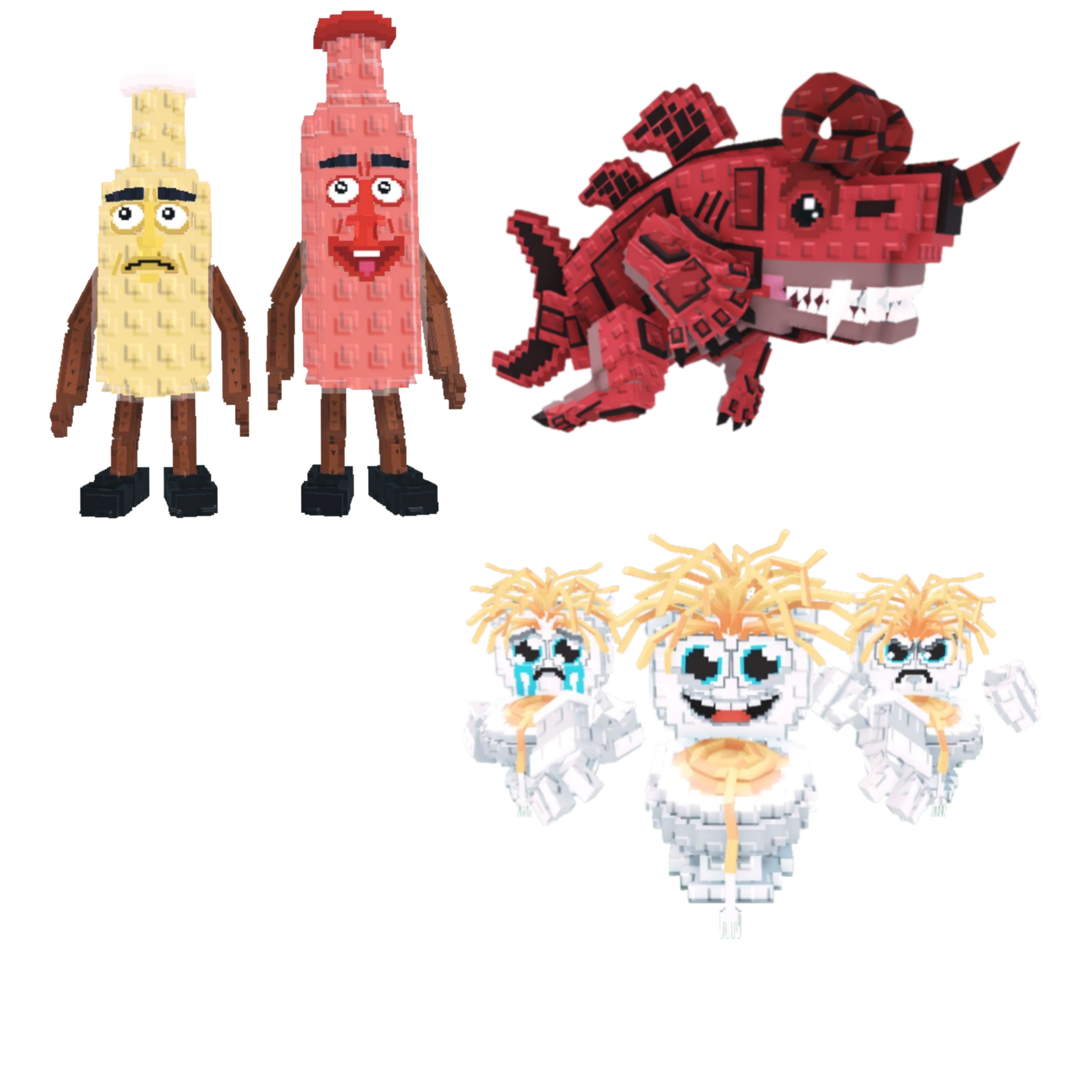 [BUNDLE] - 🐠 1x Ketchuru And Musturu 🐠 1x Los Spaghettis 🐠 1x Eviledon